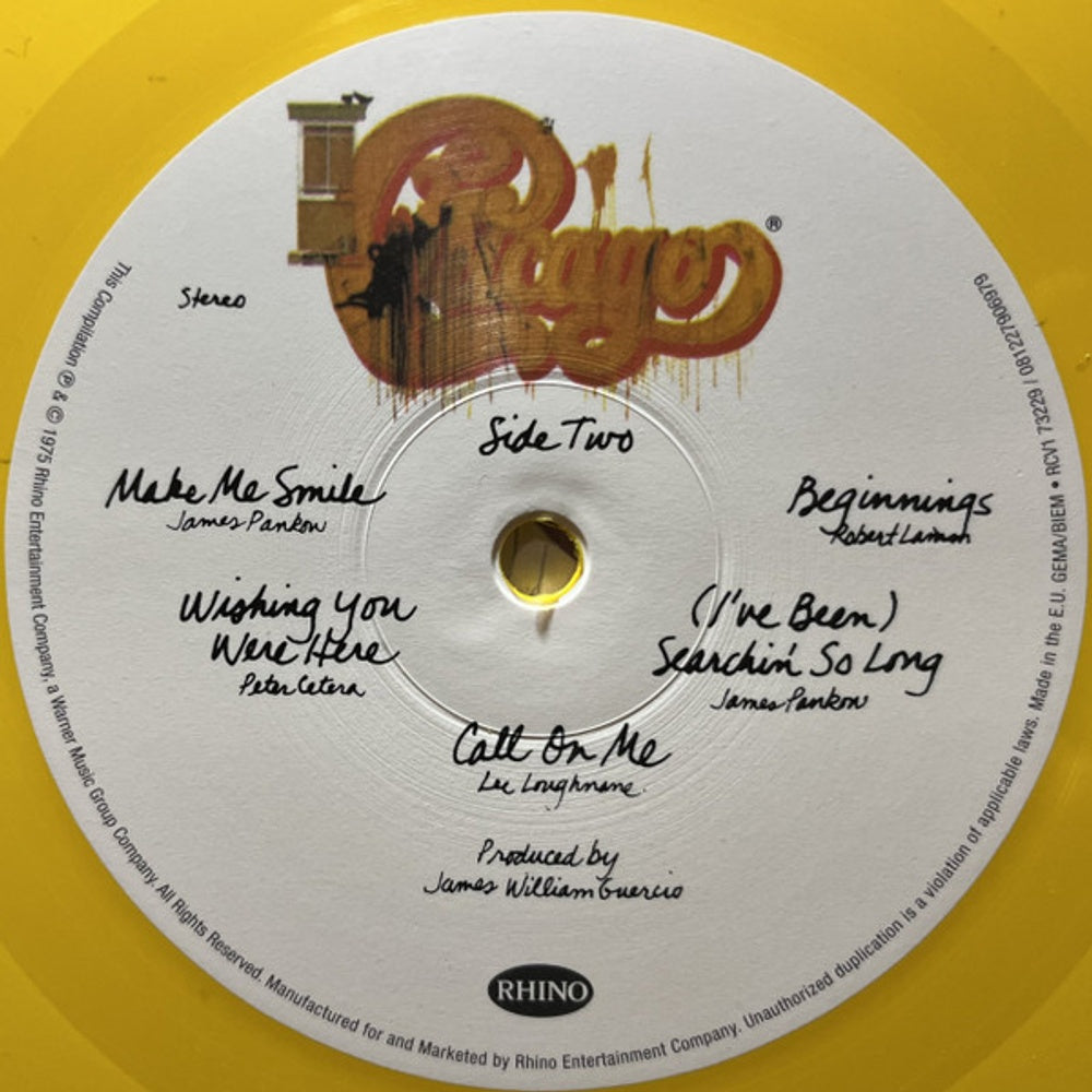 Chicago – Greatest Hits (Sun Yellow LP Vinyl) Vinyl Record