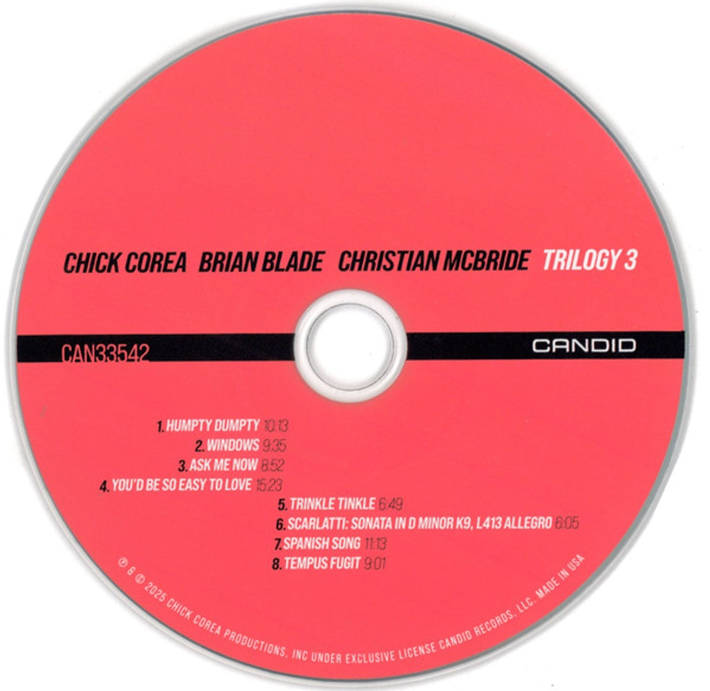 Chick Corea, Brian Blade, and Christian McBride – Trilogy 3 Music CD