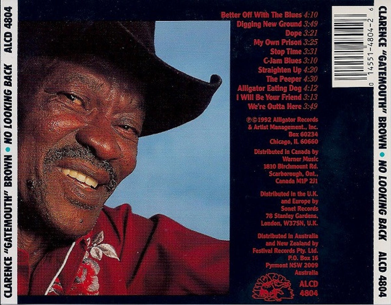 Clarence 'Gatemouth' Brown – No Looking Back Music CD