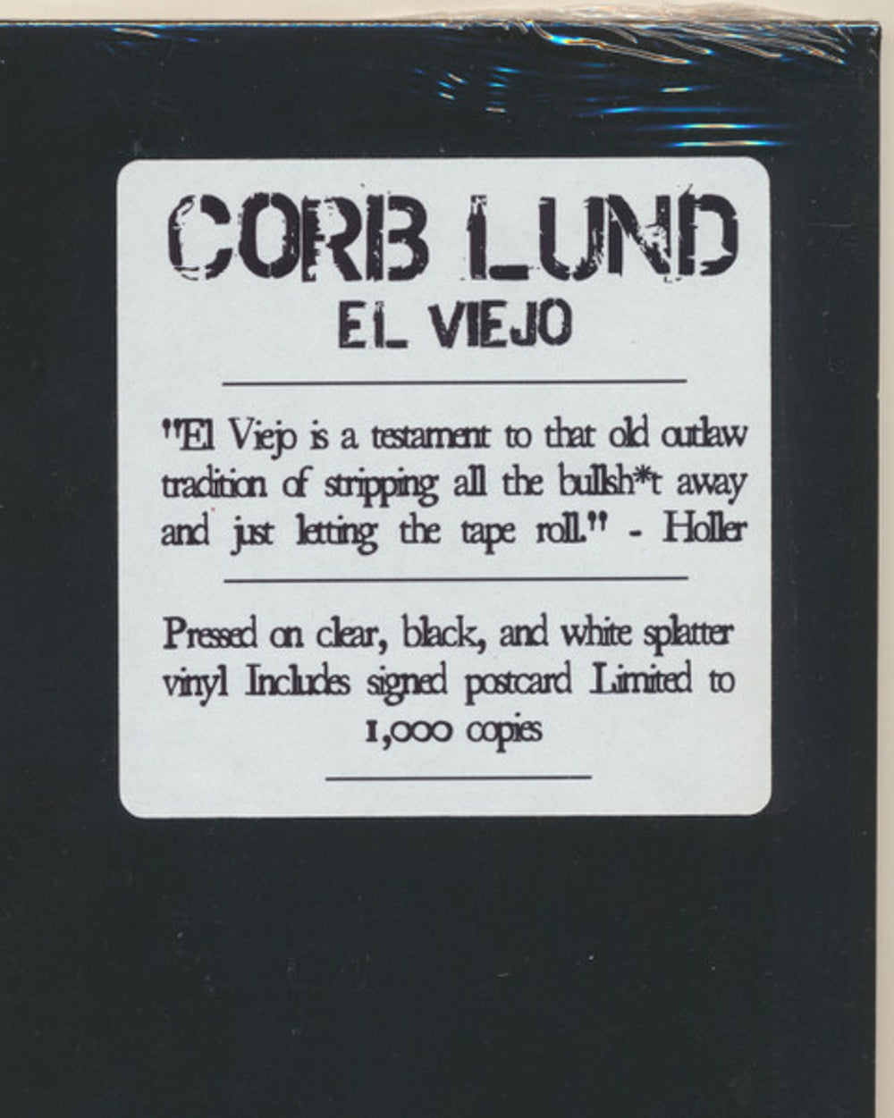 Corb Lund – El Viejo (LP Vinyl) Vinyl Record