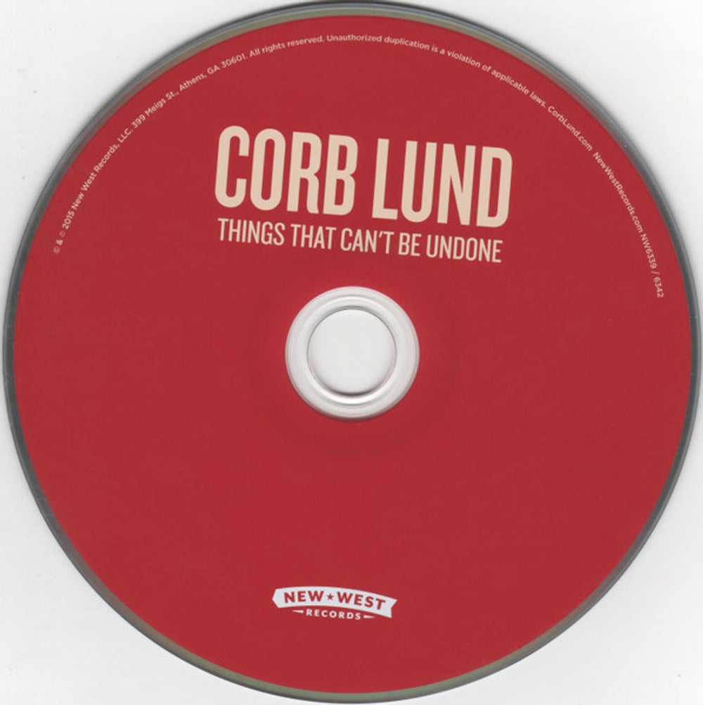 Corb Lund – Things That Can't Be Undone Music CD