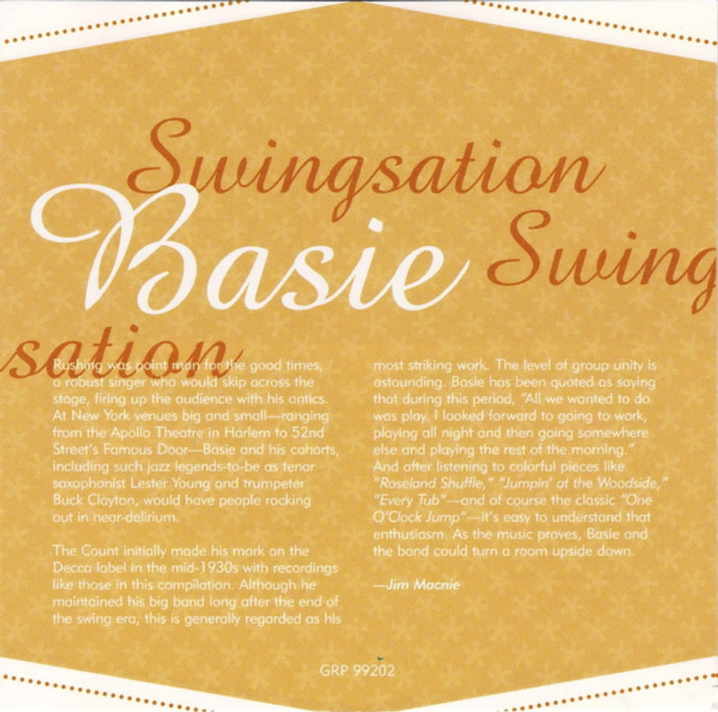 Count Basie – Swing Sation Series Music CD