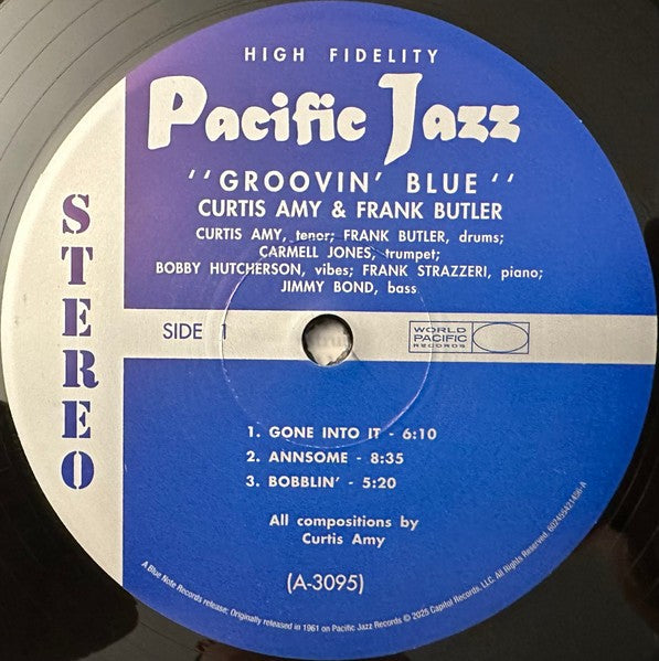 Curtis Amy & Frank Butler – Groovin' Blue (LP Vinyl) Vinyl Record