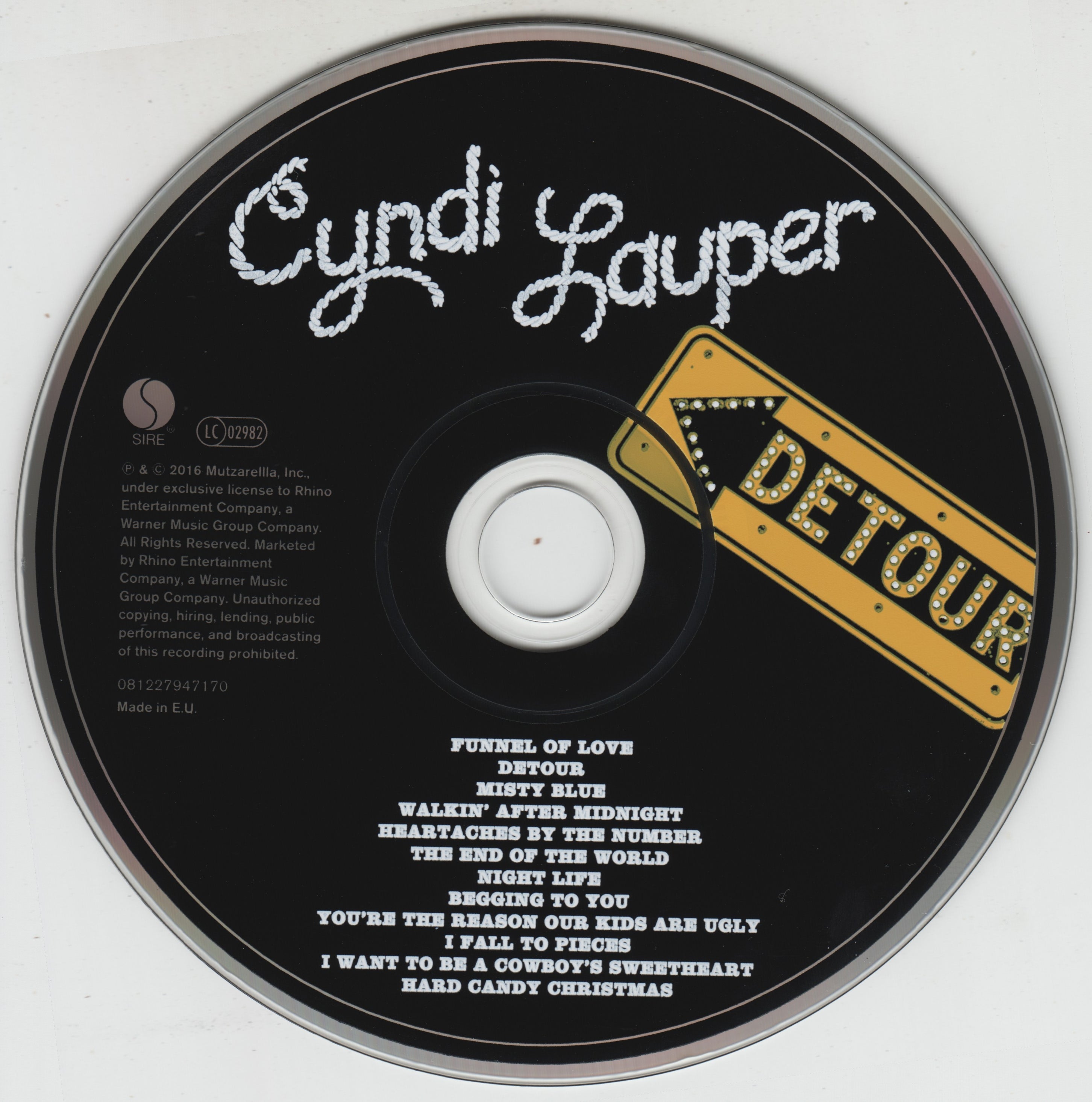 Cyndi Lauper – Detour Music CD