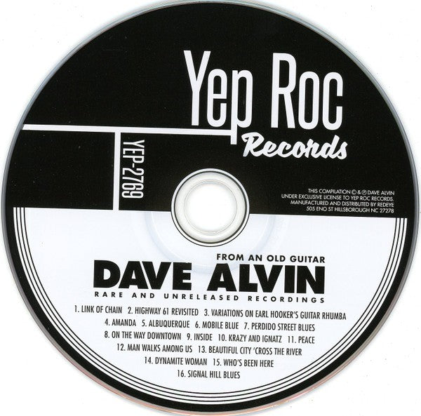 Dave Alvin – From An Old Guitar: Rare and Unreleased Recordings Music CD