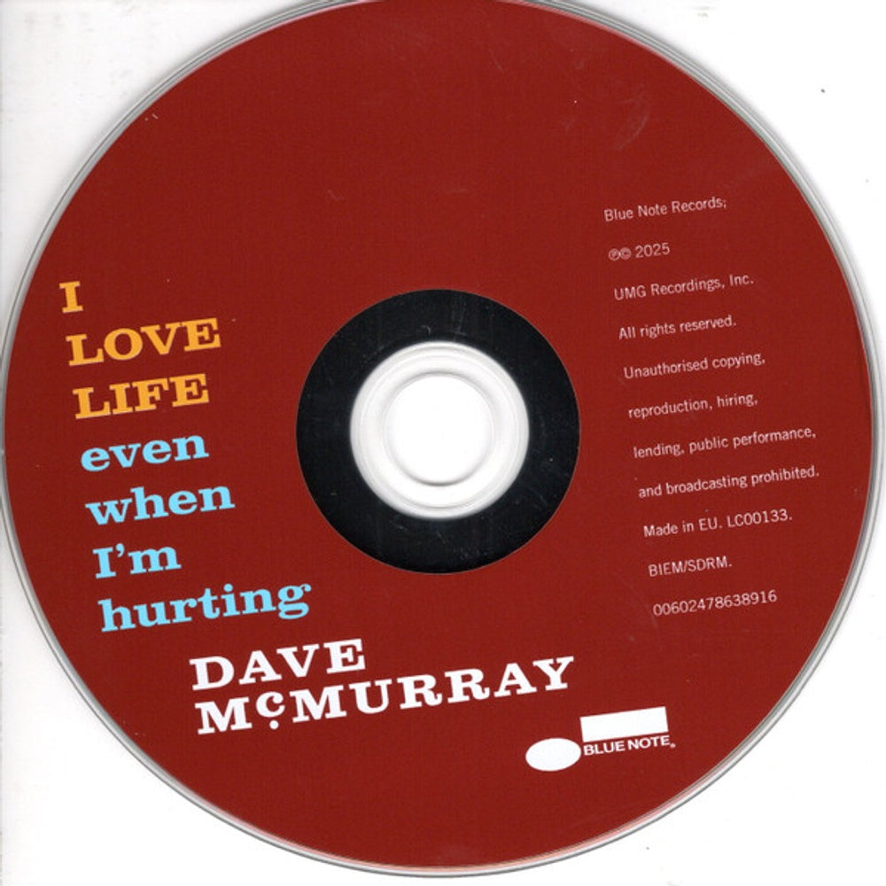 Dave McMurray – I Love Life Even When I'm Hurting Music CD