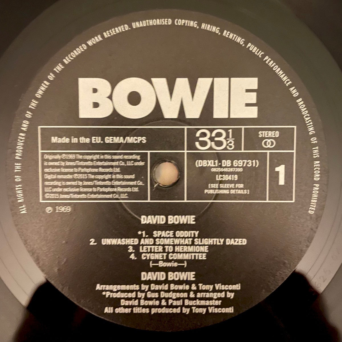 David Bowie – David Bowie Aka Space Oddity (LP Vinyl) Vinyl Record