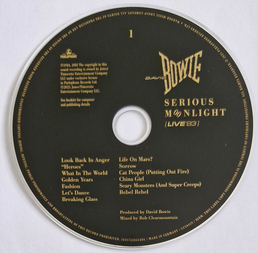 David Bowie – Serious Moonlight, Live 83 (2-CD) Music CD