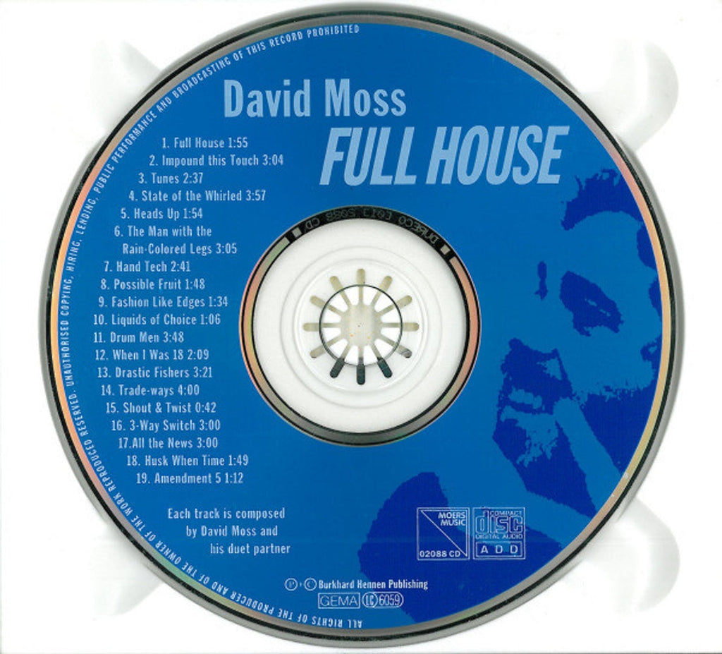 David Moss – Full House Music CD