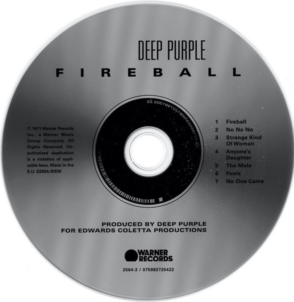 Deep Purple – Fireball Music CD