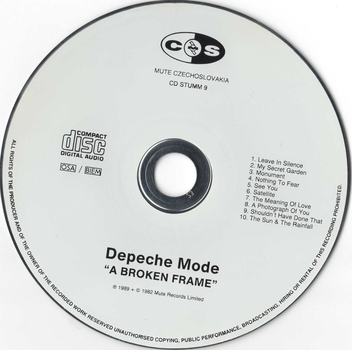 Depeche Mode – Broken Frame Music CD