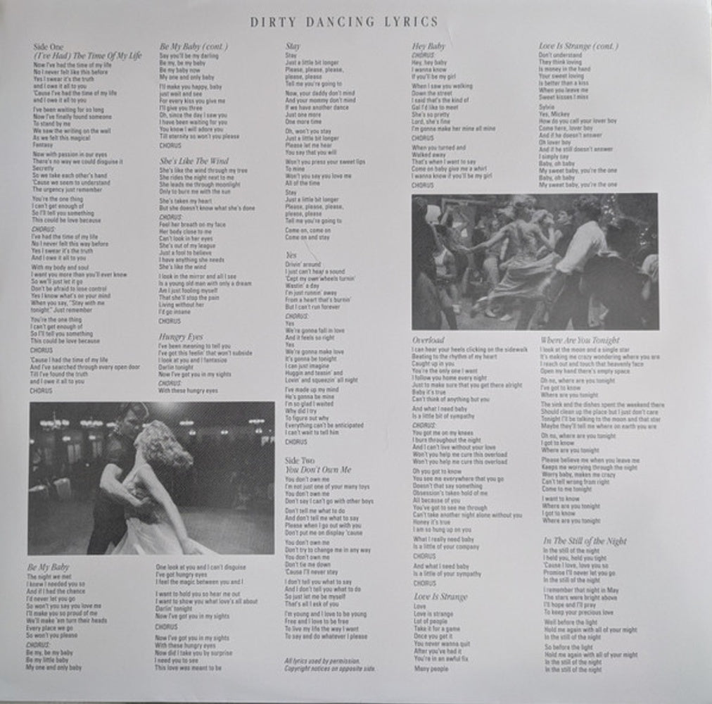 Dirty Dancing - Original Soundtrack From The Motion Picture (LP Vinyl) Vinyl Record