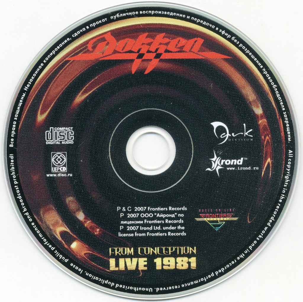 Dokken – From Conception: Live 1981 Music CD