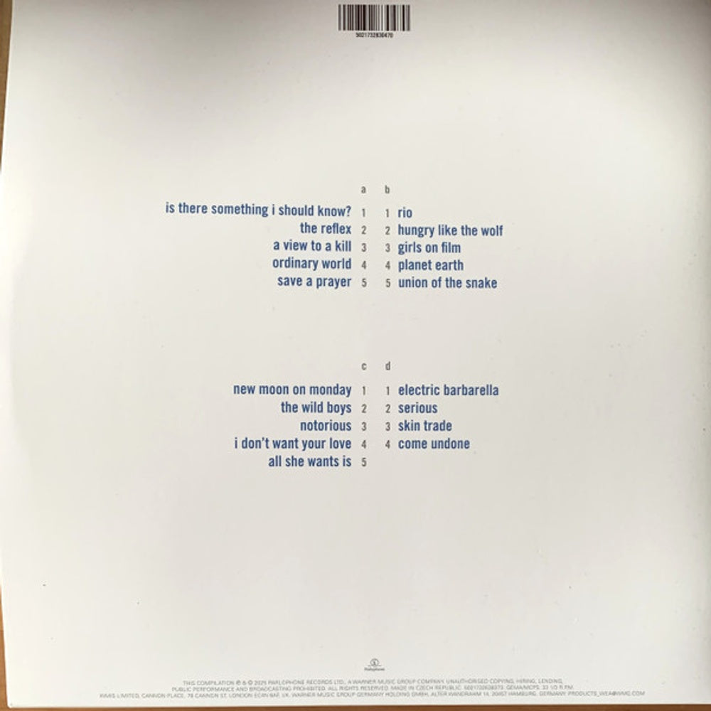 Duran Duran – Greatest (2-LP Vinyl) Vinyl Record
