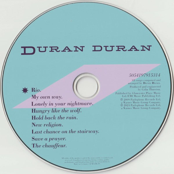Duran Duran – Rio Music CD