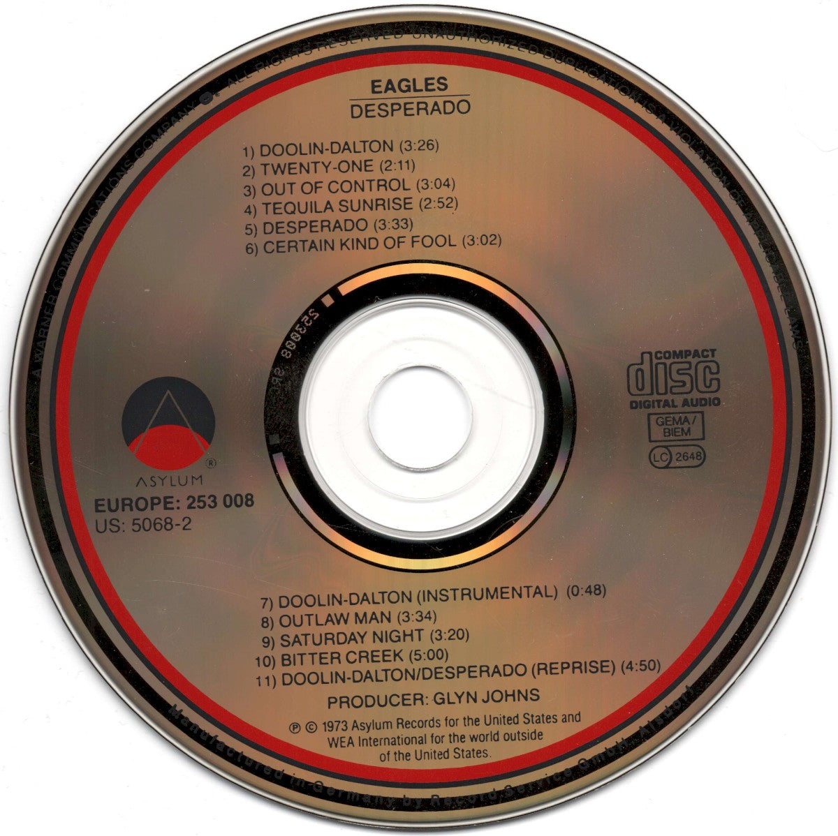 Eagles – Desperado Music CD