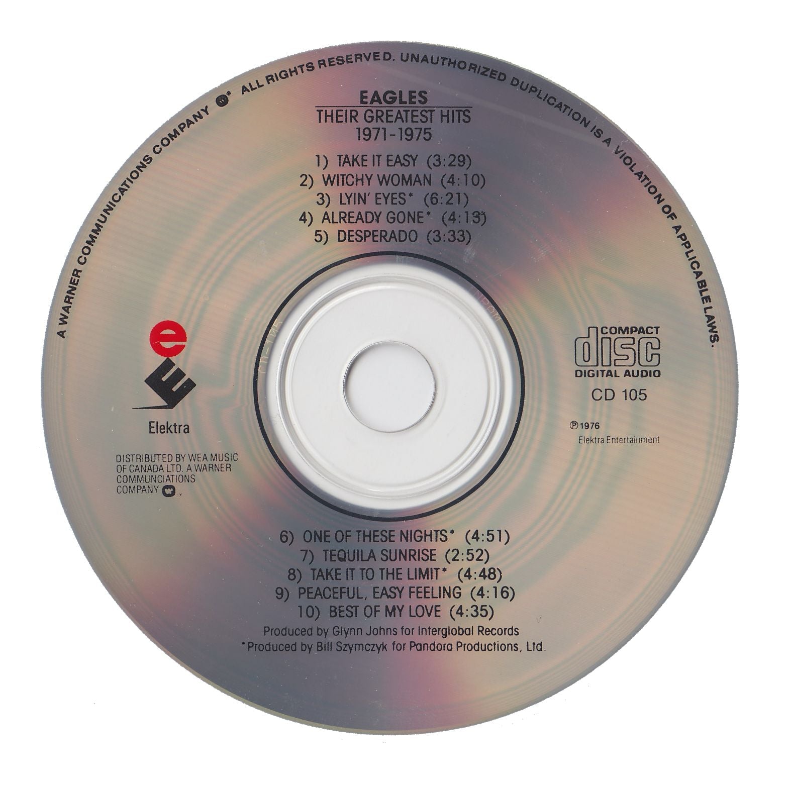 Eagles – Greatest Hits 1971-75 Music CD