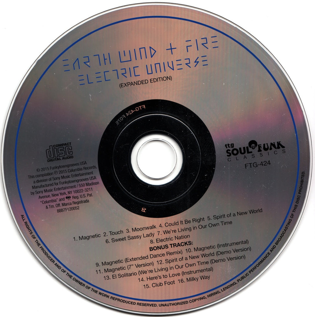 Earth, Wind & Fire – Electric Universe Music CD