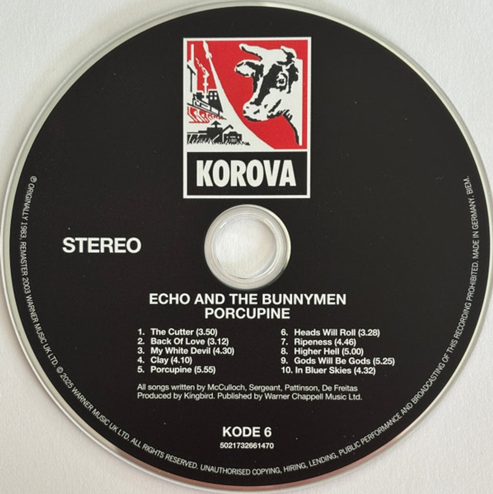 Echo & The Bunnymen – Porcupine Music CD