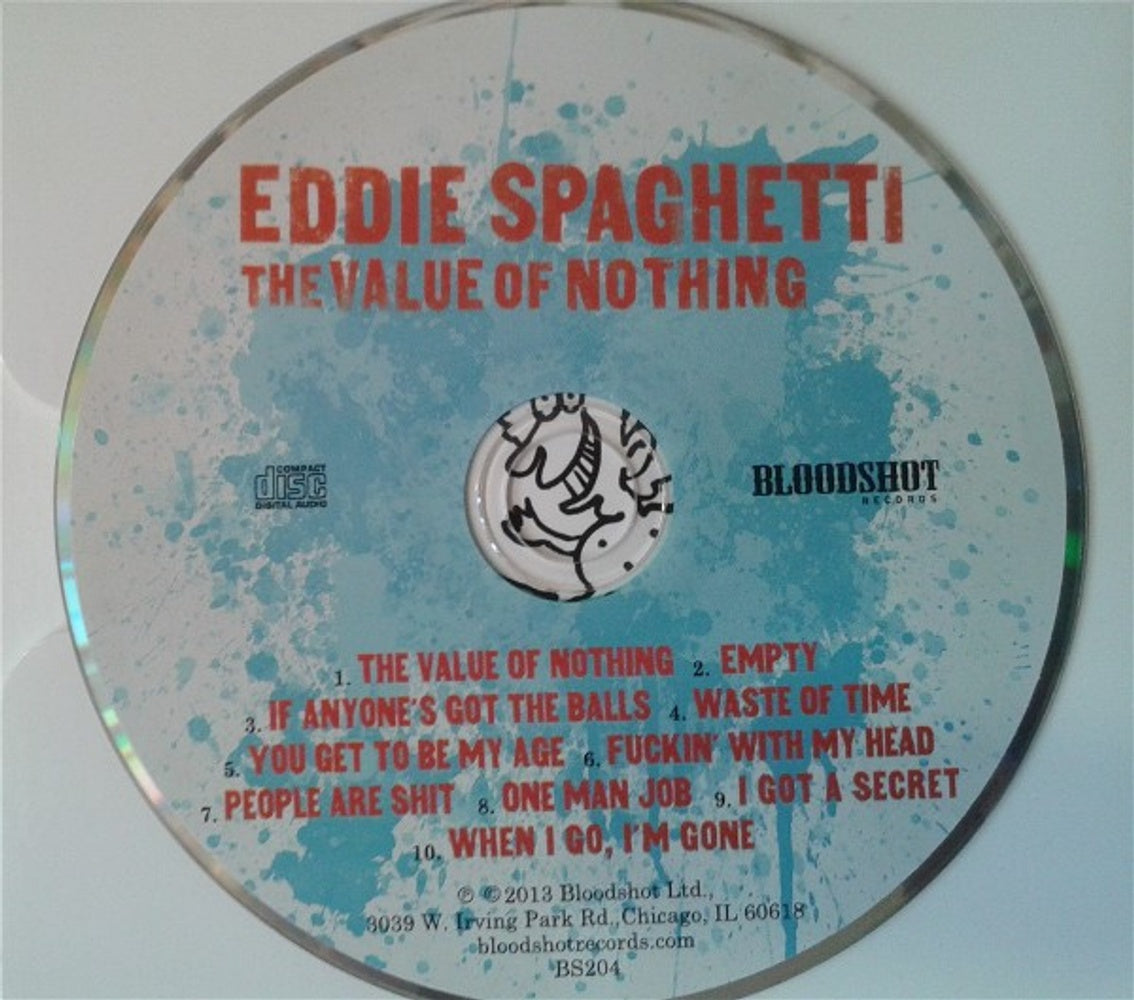 Eddie Spaghetti – The Value Of Nothing Music CD