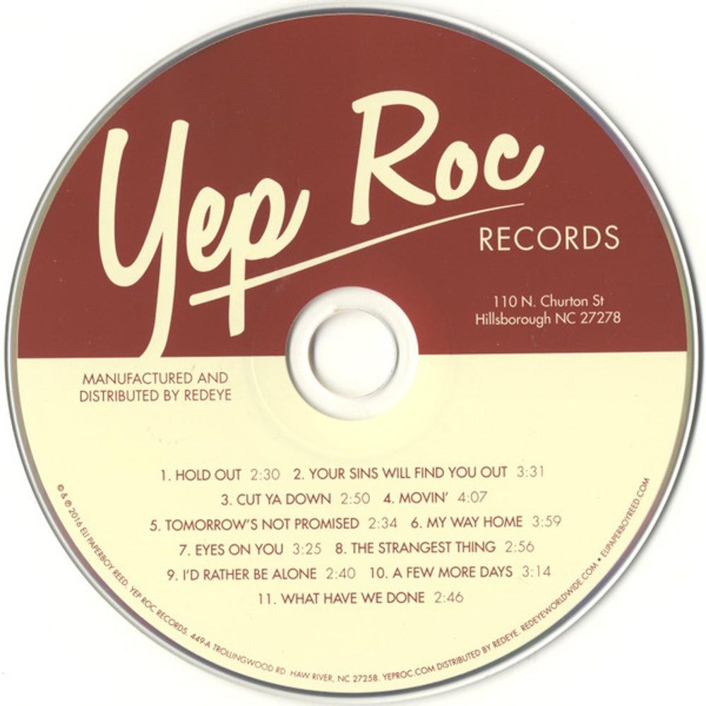Eli "Paperboy" Reed – My Way Home Music CD