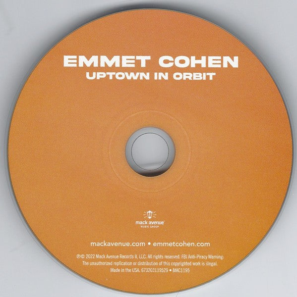 Emmet Cohen – Uptown In Orbit Music CD