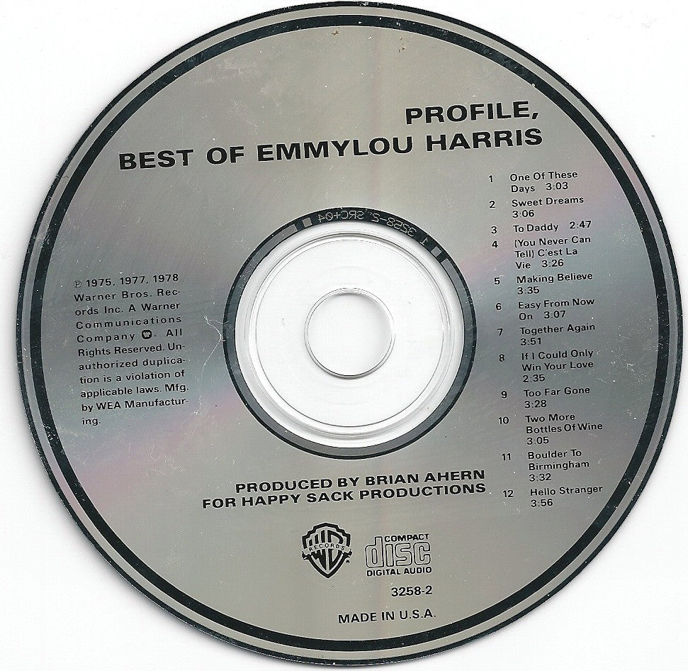 Emmylou Harris – Profile: Best Of Emmylou Harris (LP Vinyl) Vinyl Record