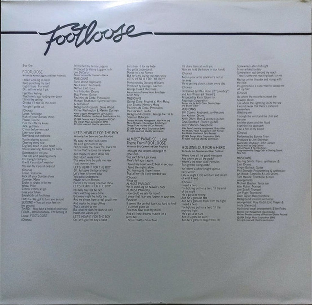 Footloose - Original Soundtrack of the Paramount Motion Picture (LP Vinyl) Vinyl Record