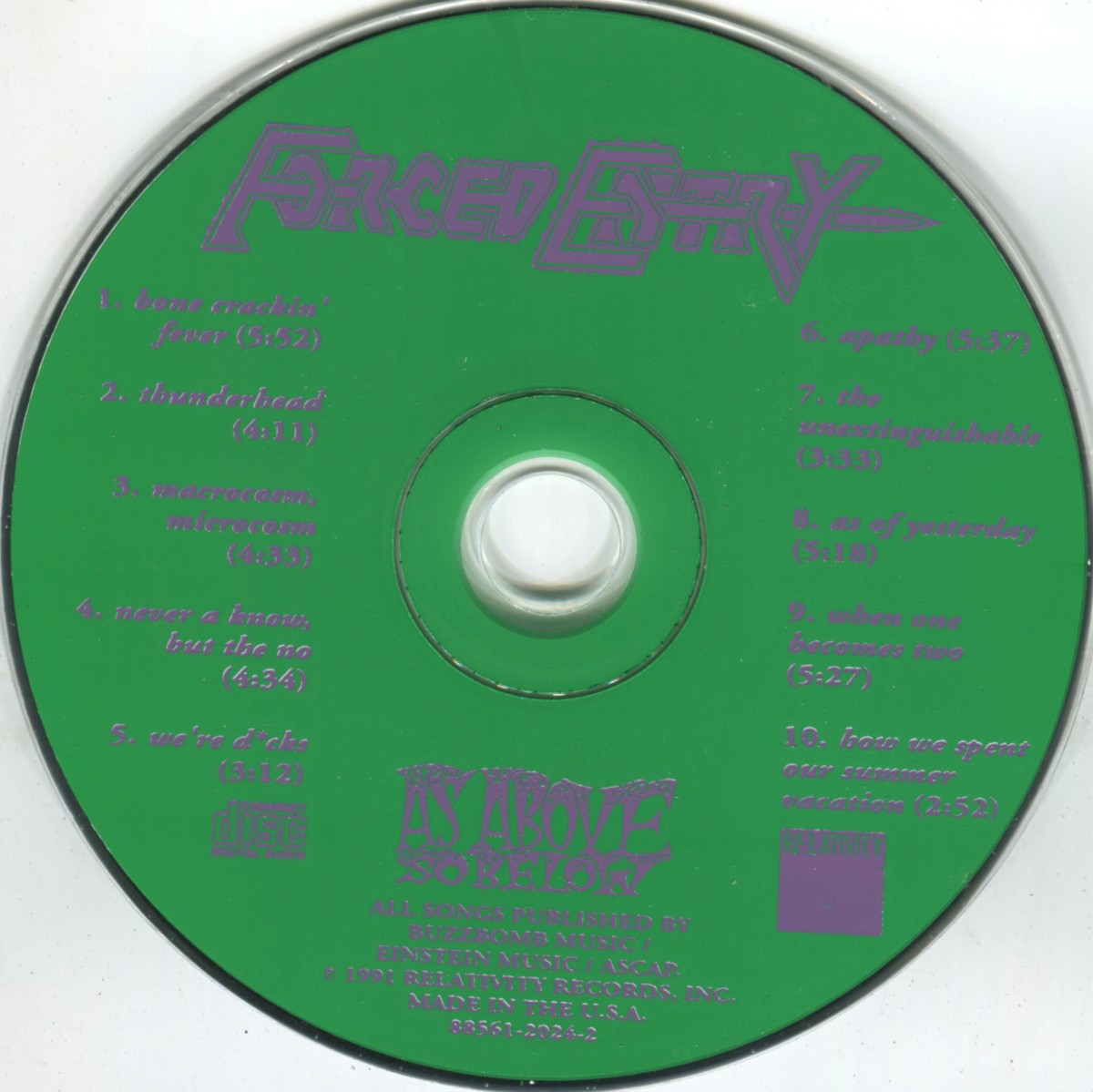Forced Entry – As Above. So Below Music CD