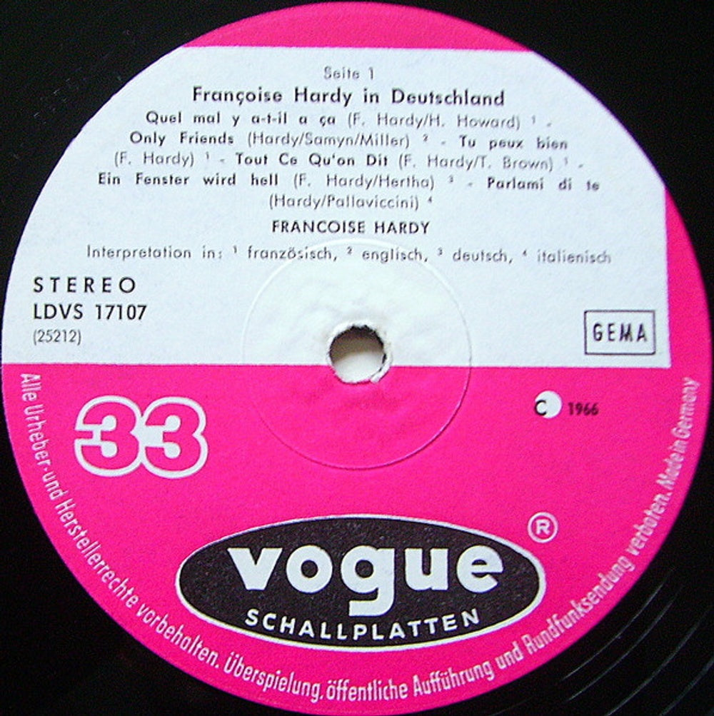 Francoise Hardy – In Deutschland Music CD