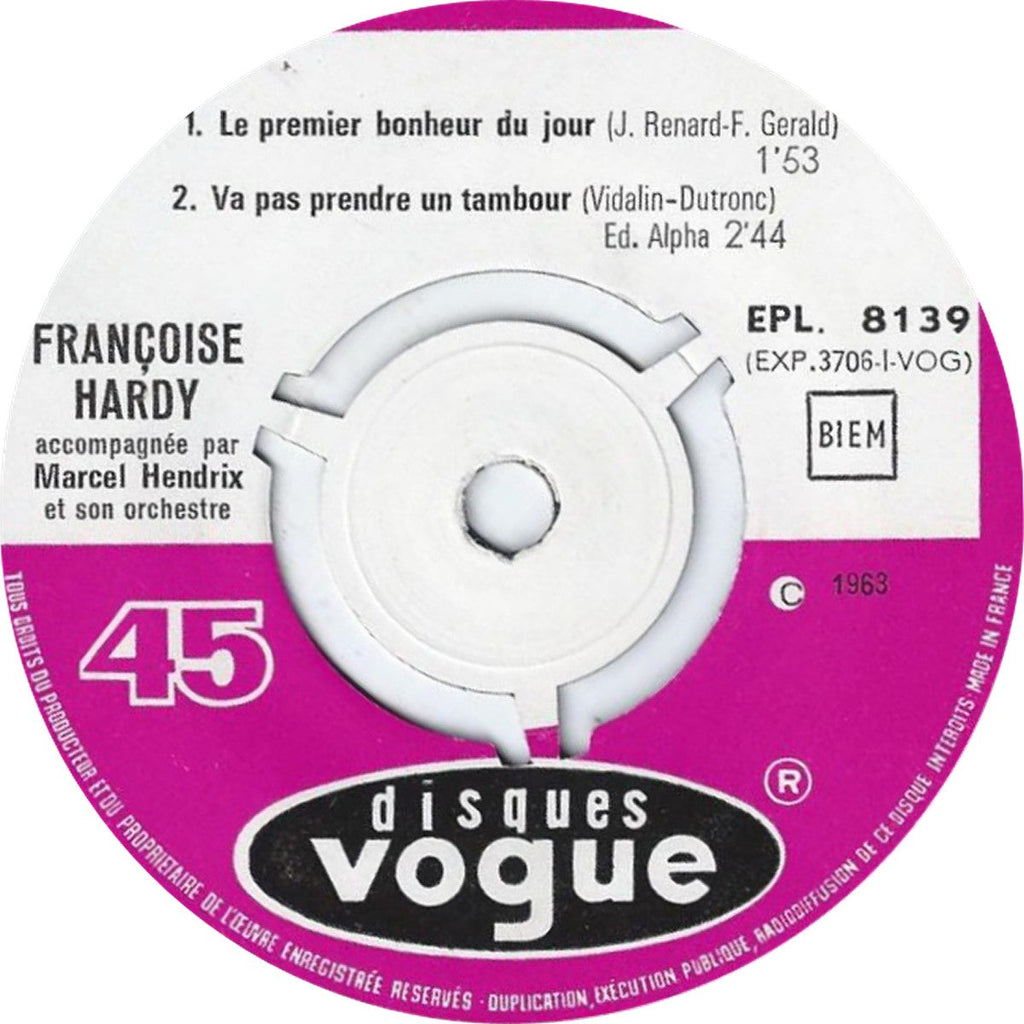 Francoise Hardy – Premier Bonheur Du Jour Music CD