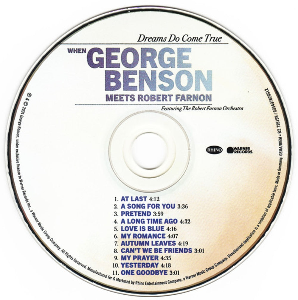 George Benson – Dreams Do Come True: George Benson Meets Robert Farnon Music CD