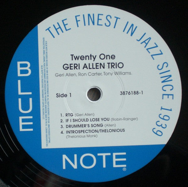Geri Allen Trio – Twenty One (2-LP Vinyl) Vinyl Record