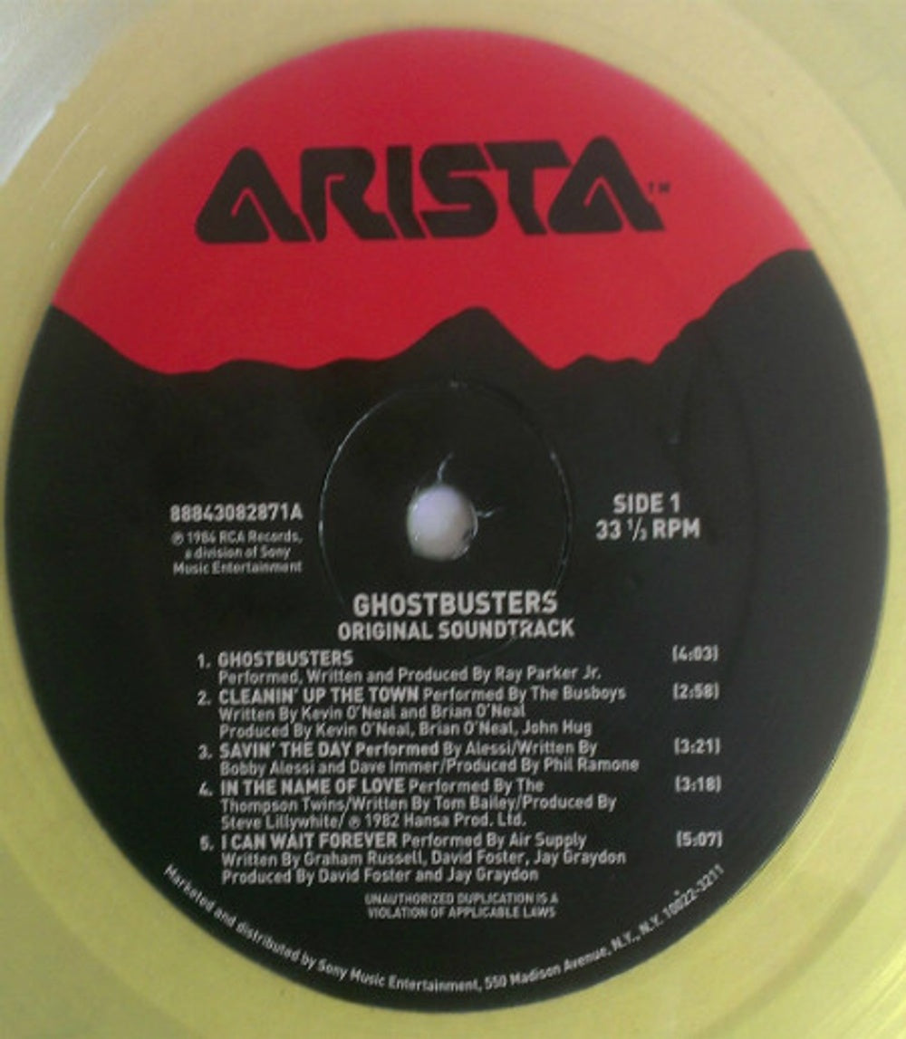 Ghostbusters - Original Soundtrack Album (LP Vinyl) Vinyl Record