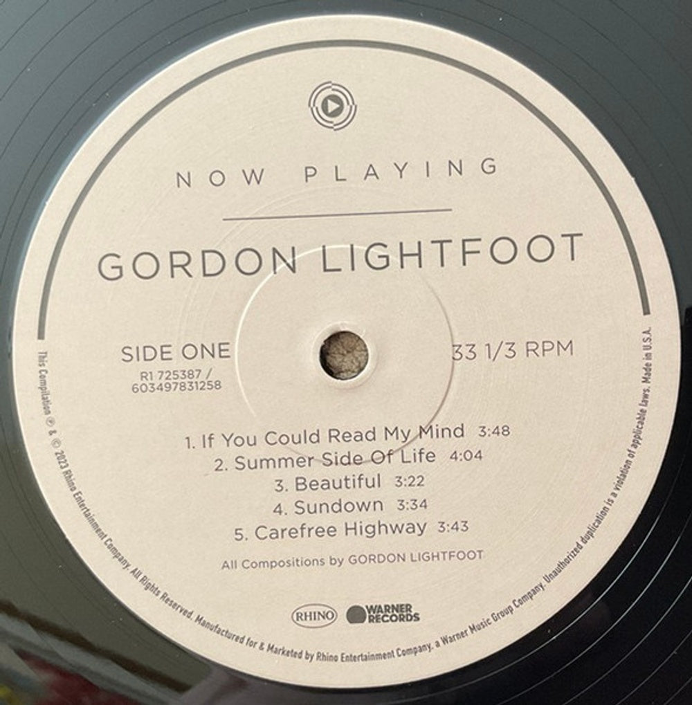Gordon Lightfoot – Now Playing (LP Vinyl) Vinyl Record