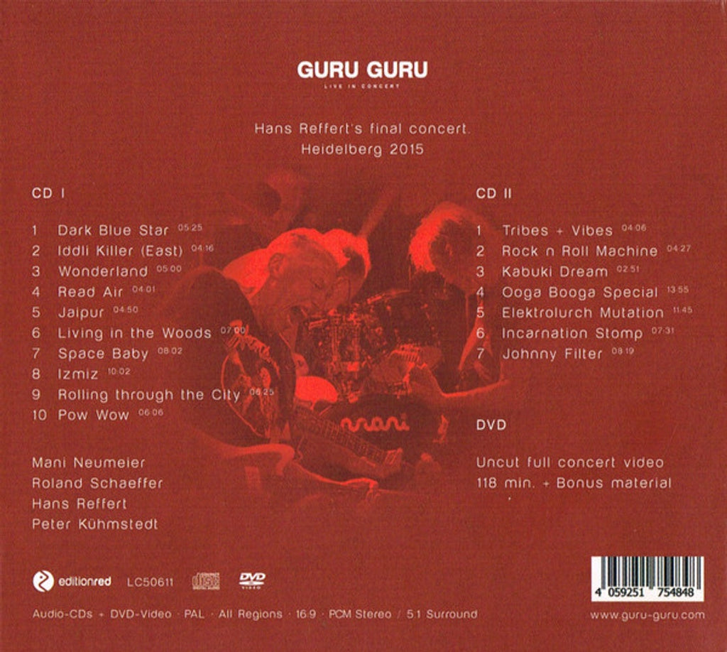 Guru Guru – Live in Concert (2-CD + DVD) Music CD