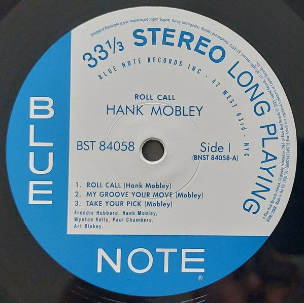 Hank Mobley – Roll Call (LP Vinyl) Vinyl Record