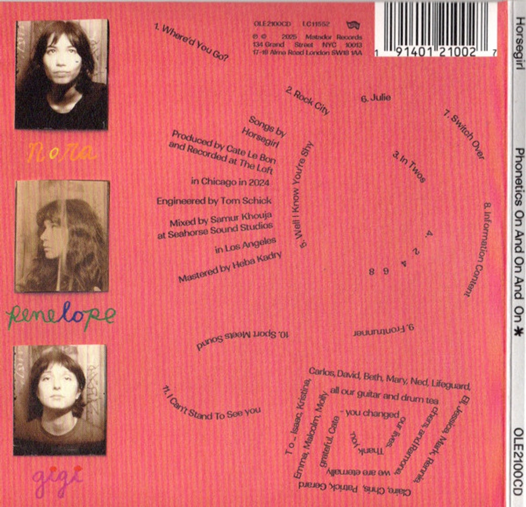 Horsegirl – Phonetics On And On Music CD
