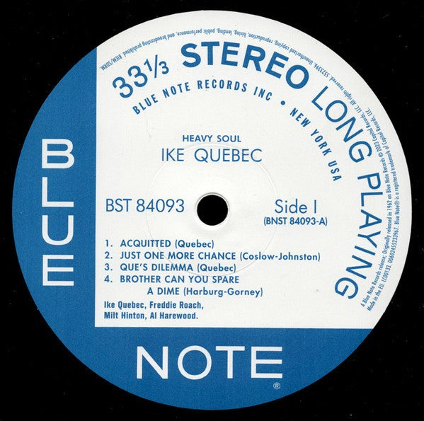 Ike Quebec – Heavy Soul (LP Vinyl) Vinyl Record