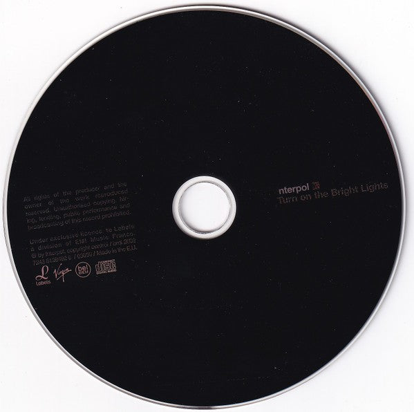 Interpol – Turn on the Bright Lights Music CD