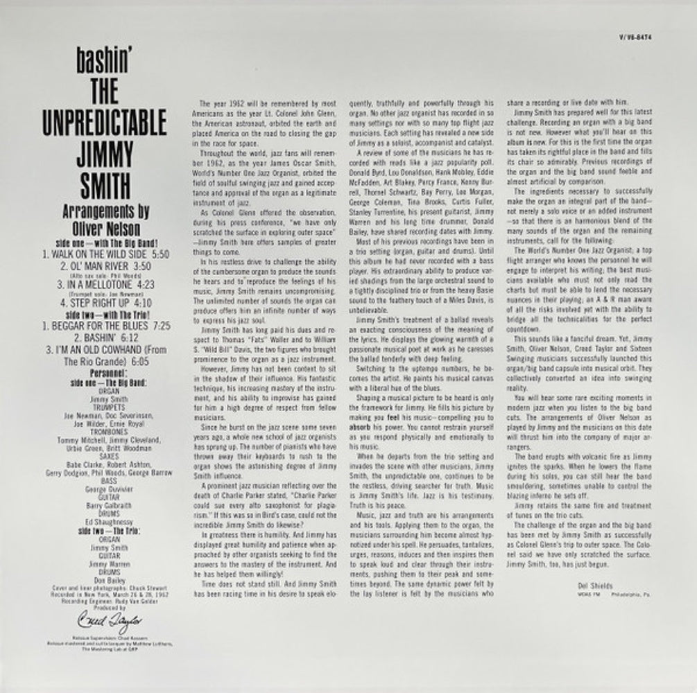 Jimmy Smith – Bashin: Unpredicable Jimmy Smith (LP Vinyl) Vinyl Record