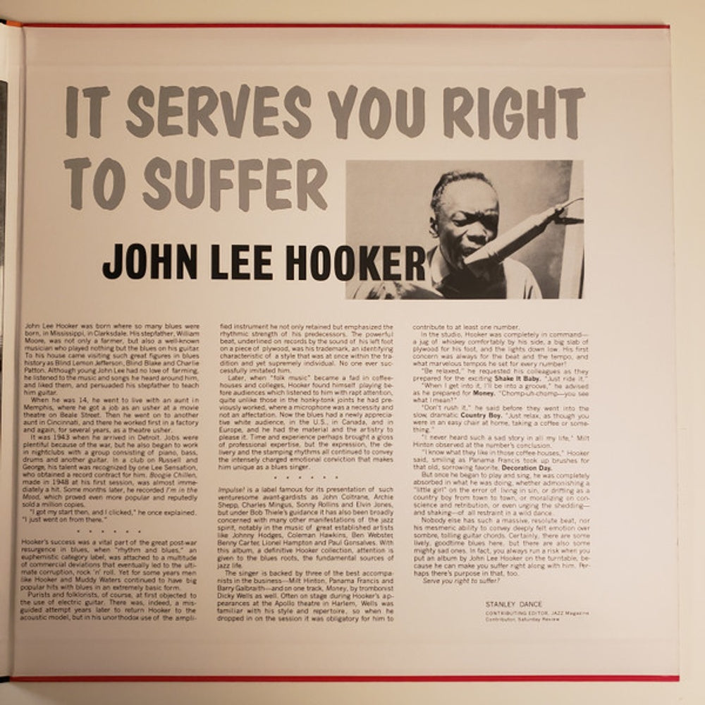 John Hooker  Lee – It Serve You Right To Suffer (LP Vinyl) Vinyl Record