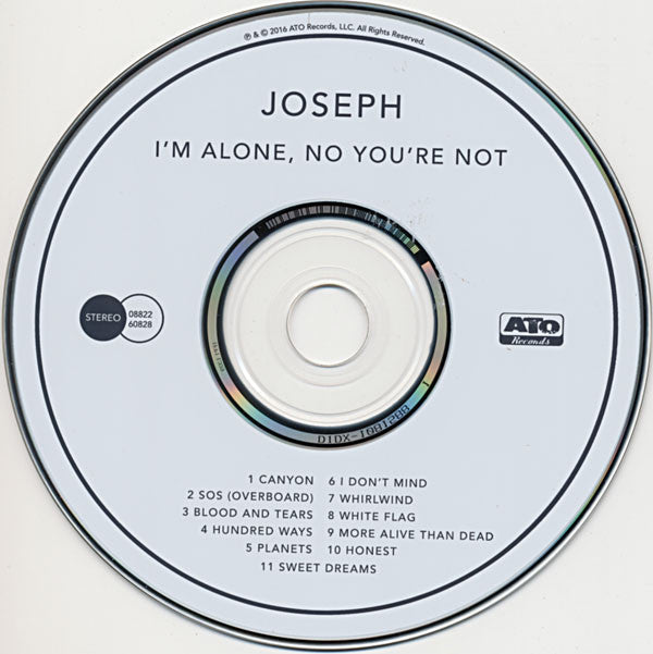 Joseph – I'm Alone, No You're Not Music CD