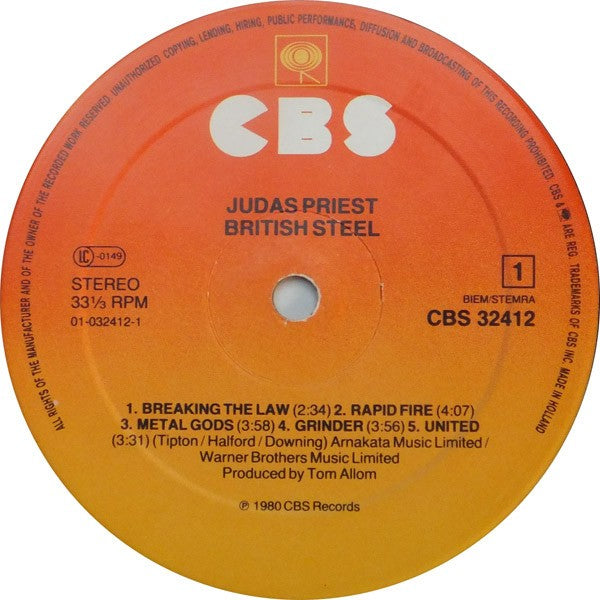 Judas Priest – British Steel (LP Vinyl) Vinyl Record