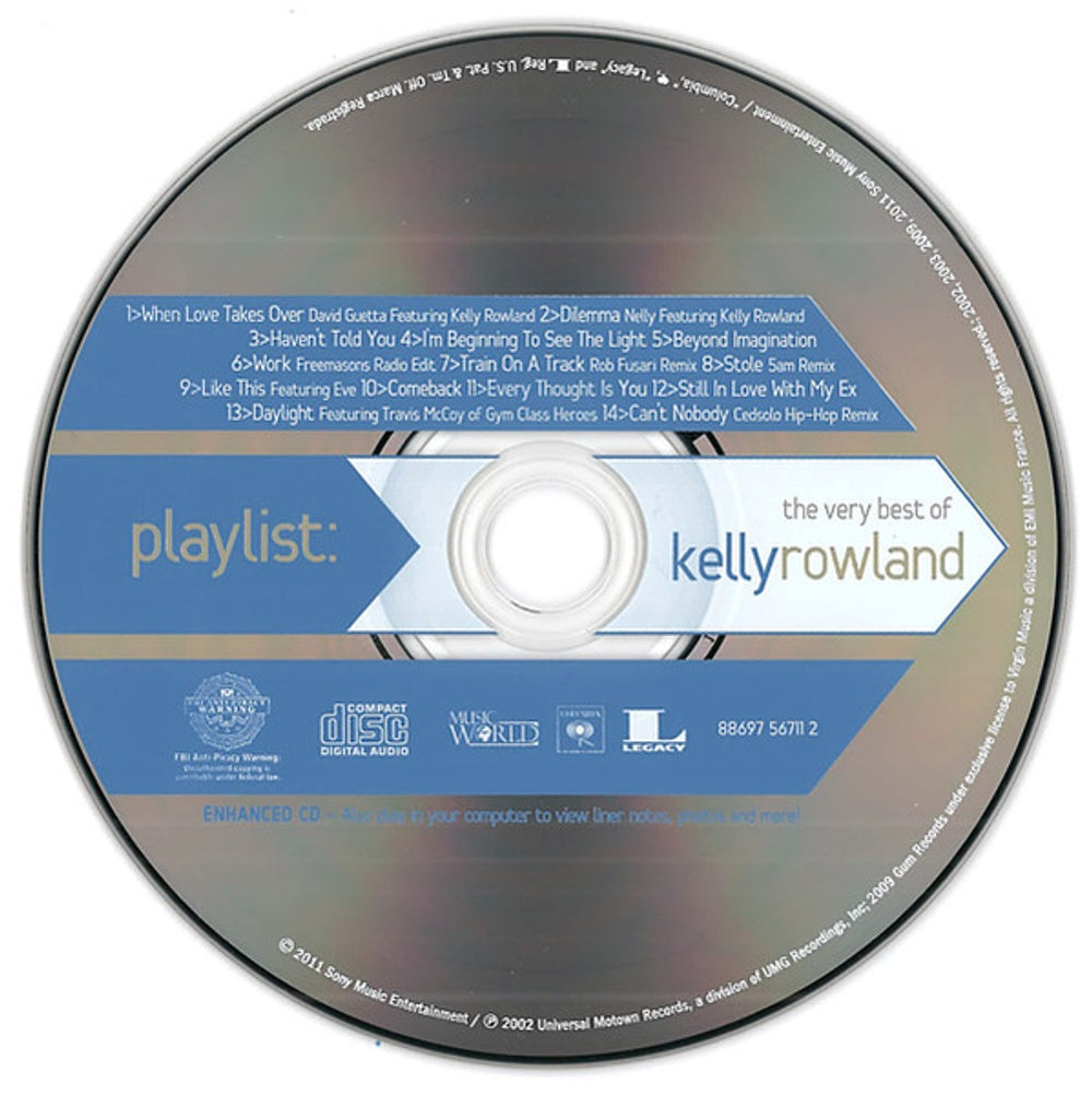 Kelly Rowland – Playlist: The Very Best Of Kelly Rowland Music CD
