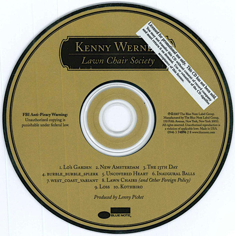 Kenny Werner – Lawn Chair Society Music CD