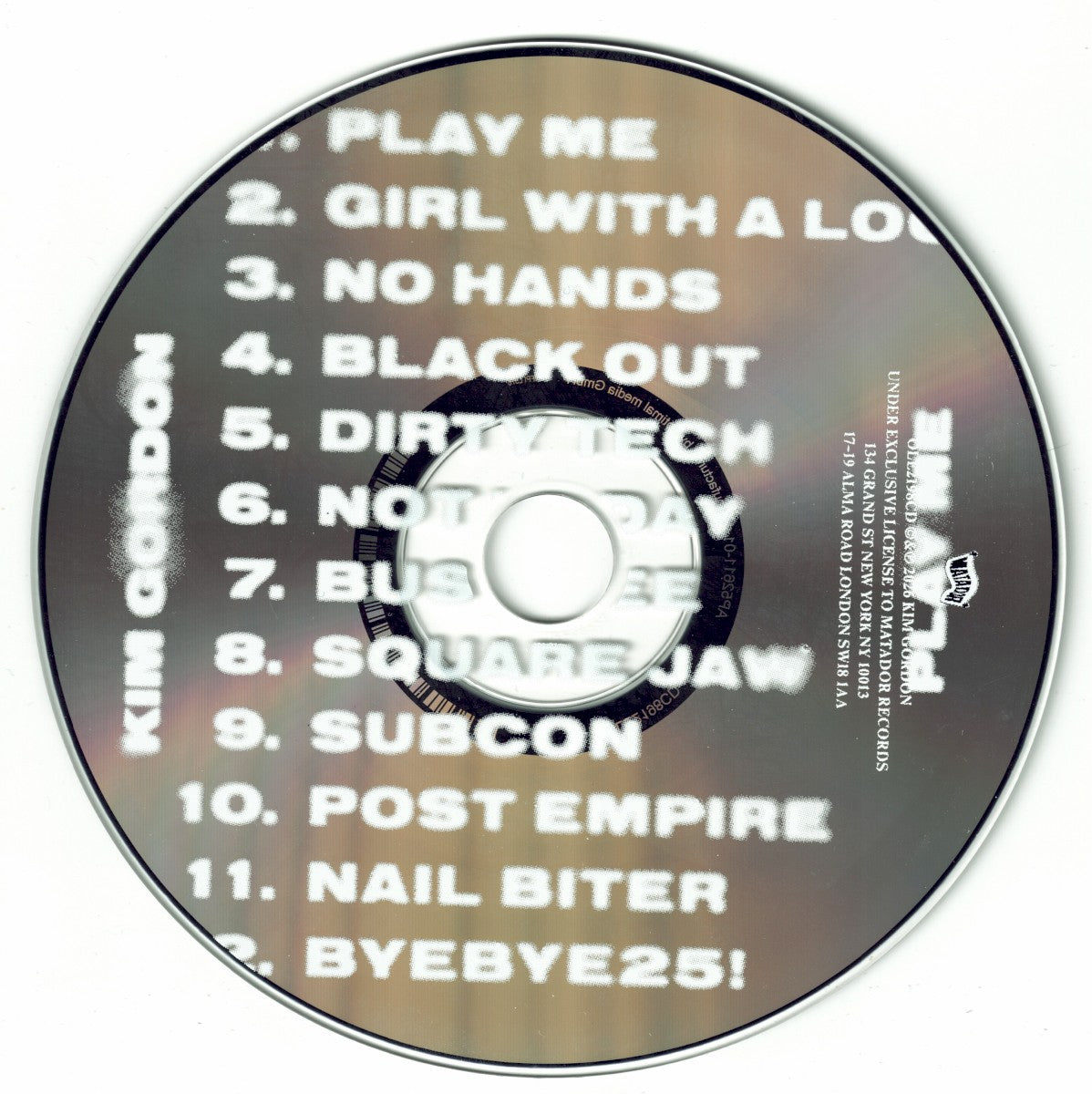 Kim Gordon – Play Me Music CD