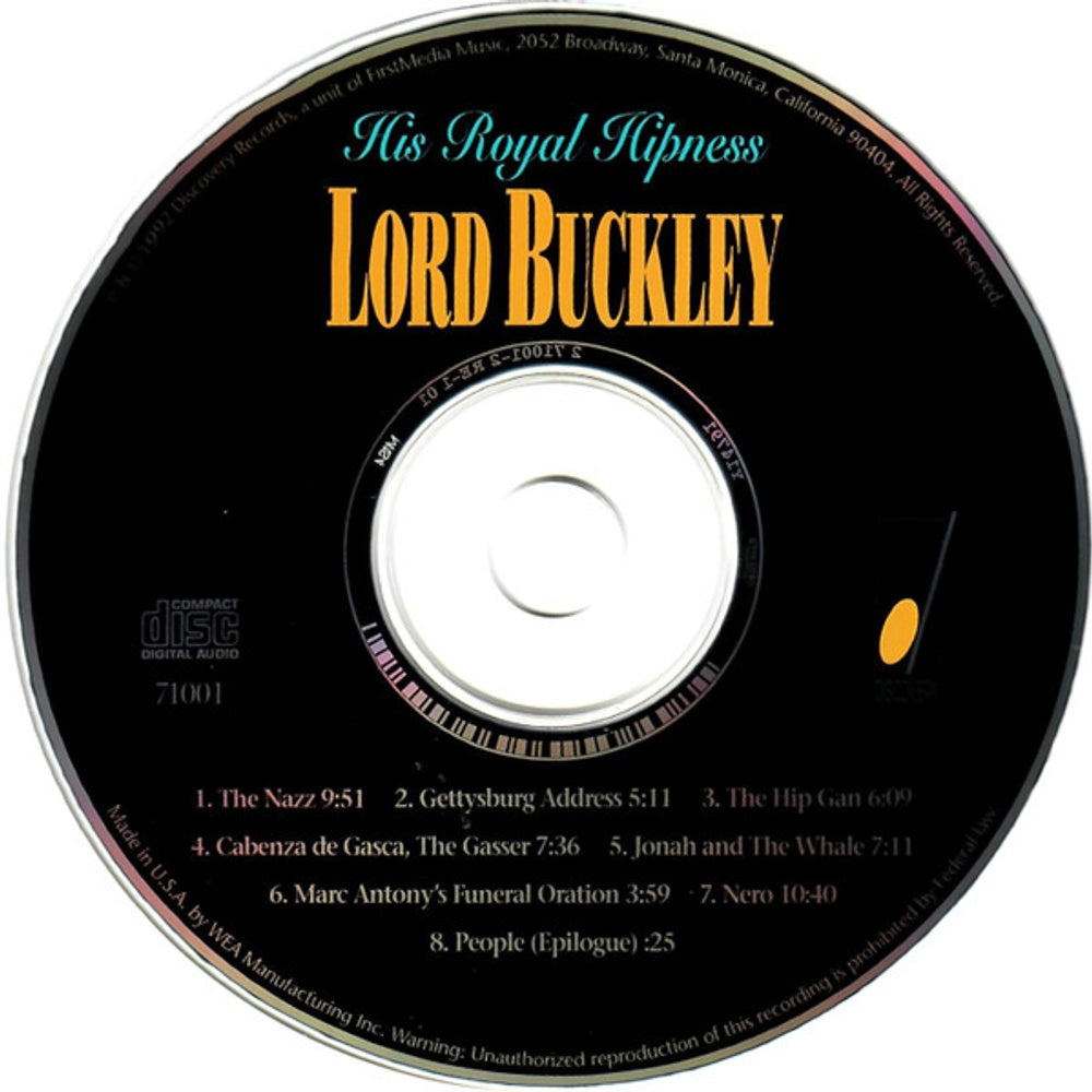 Lord Buckley – His Royal Hipness Music CD