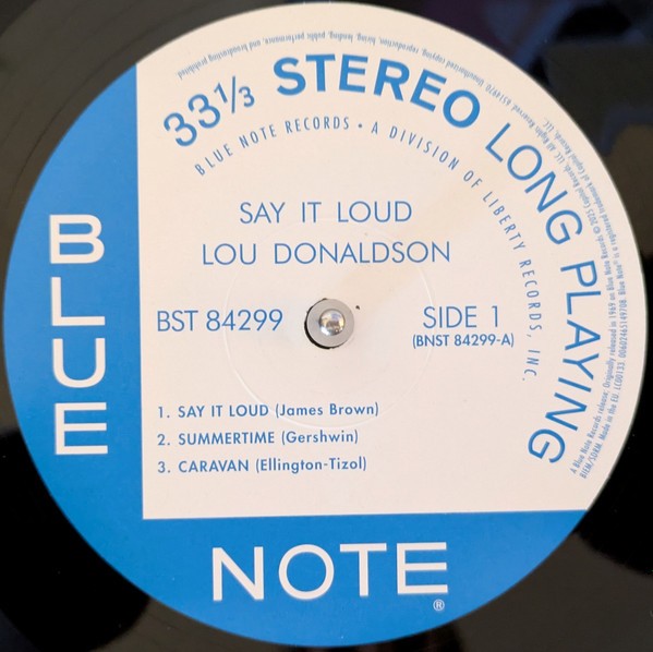 Lou Donaldson – Say It Loud (LP Vinyl) Vinyl Record