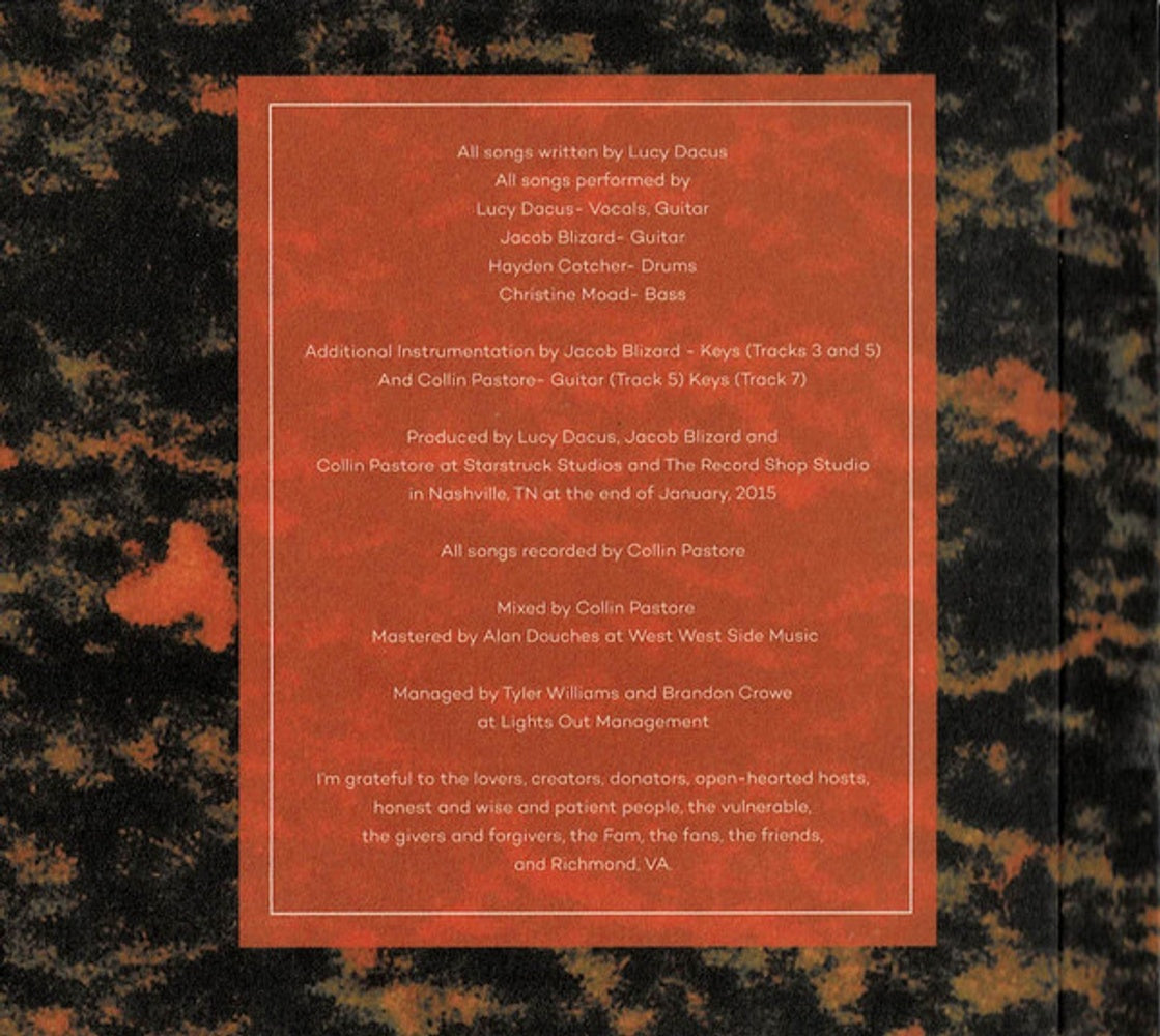 Lucy Dacus – No Burden Music CD